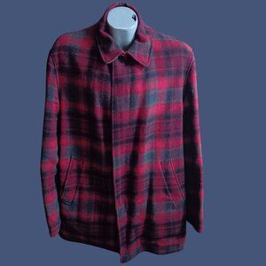 vintage 1960s buffalo plaid PENDLETON hunting coat L reversible WOOL mackinaw 44